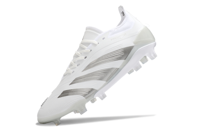 Adidas Predator Accuracy.1 FG Low-Tops Soccer Cleats - White/Silver/Grey
