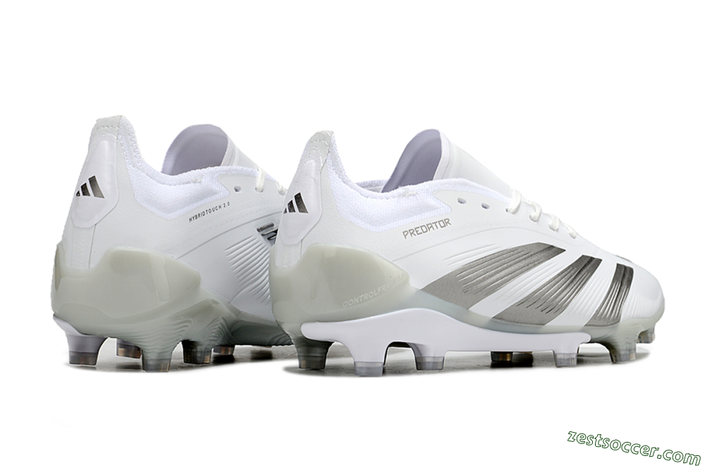 Adidas Predator Accuracy.1 FG Low-Tops Soccer Cleats - White/Silver/Grey 6