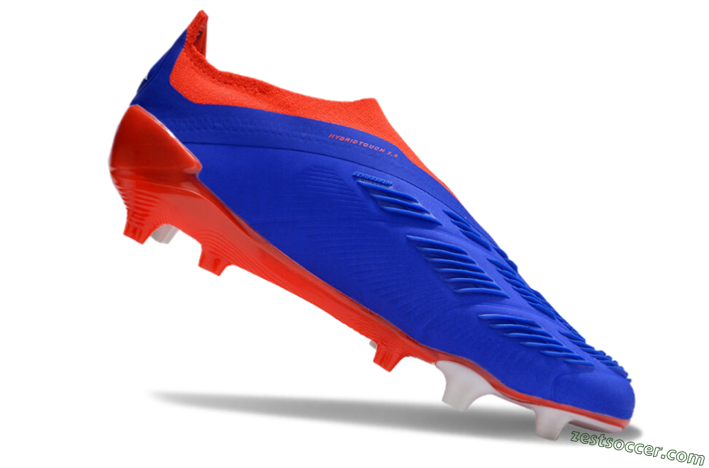 Adidas Predator Elite Laceless FG Low-Tops Soccer Cleats - Blue/White/Red 4