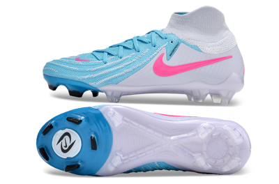 Nike Phantom Luna Elite NU FG High-Tops Soccer Cleats - Jade/White/Pink