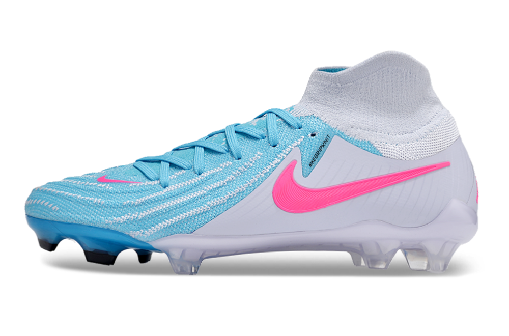 Nike Phantom Luna Elite NU FG High-Tops Soccer Cleats - Jade/White/Pink 2