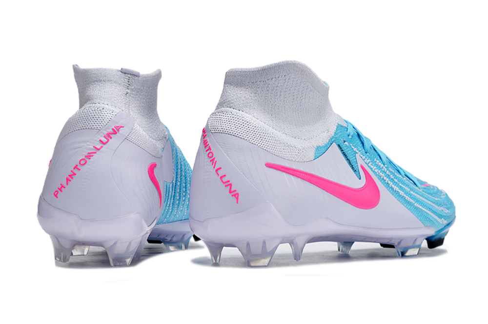 Nike Phantom Luna Elite NU FG High-Tops Soccer Cleats - Jade/White/Pink 6