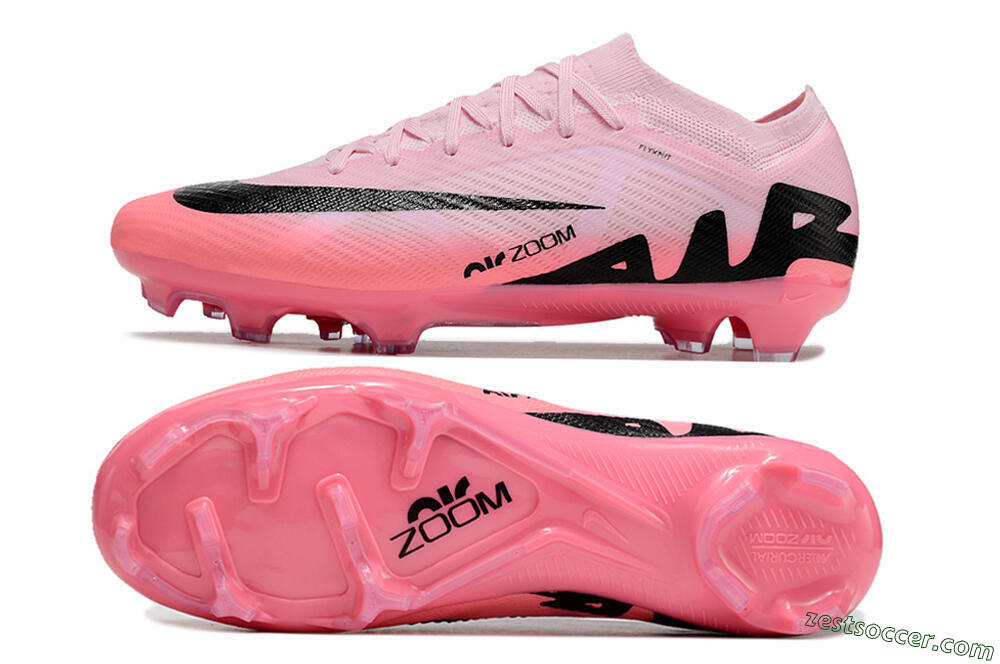 Nike Air Zoom Mercurial Vapor 15 Elite FG Low-Tops Soccer Cleats - Pink/Black 1