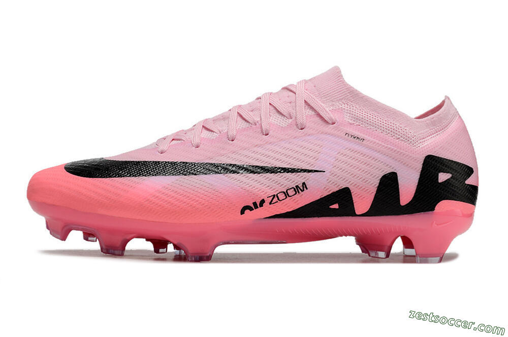 Nike Air Zoom Mercurial Vapor 15 Elite FG Low-Tops Soccer Cleats - Pink/Black 2