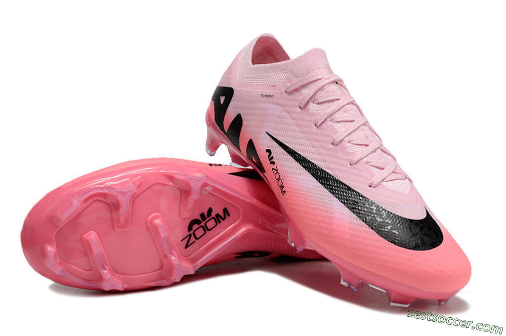 Nike Air Zoom Mercurial Vapor 15 Elite FG Low-Tops Soccer Cleats - Pink/Black 3
