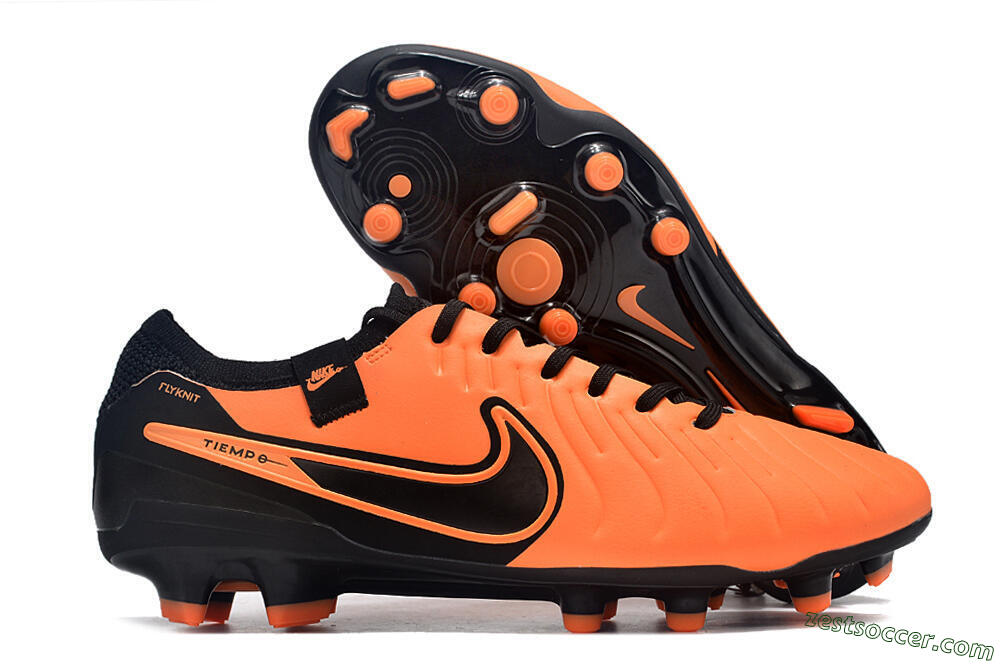 Nike Tiempo Legend 10 Elite FG Low-Tops Soccer Cleats - Orange/Black 0