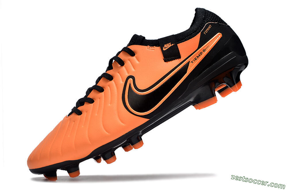 Nike Tiempo Legend 10 Elite FG Low-Tops Soccer Cleats - Orange/Black 5