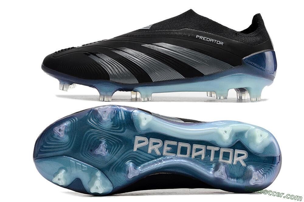 Adidas Predator 24 Elite LL FG Low-Tops Soccer Cleats - Black/Silver/Jade 1