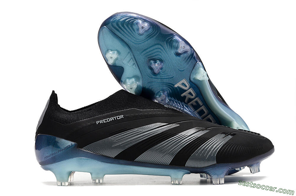 Adidas Predator 24 Elite LL FG Low-Tops Soccer Cleats - Black/Silver/Jade 0