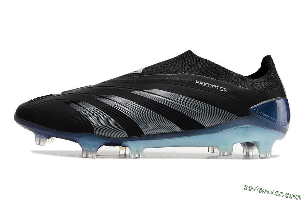 Adidas Predator 24 Elite LL FG Low-Tops Soccer Cleats - Black/Silver/Jade 2