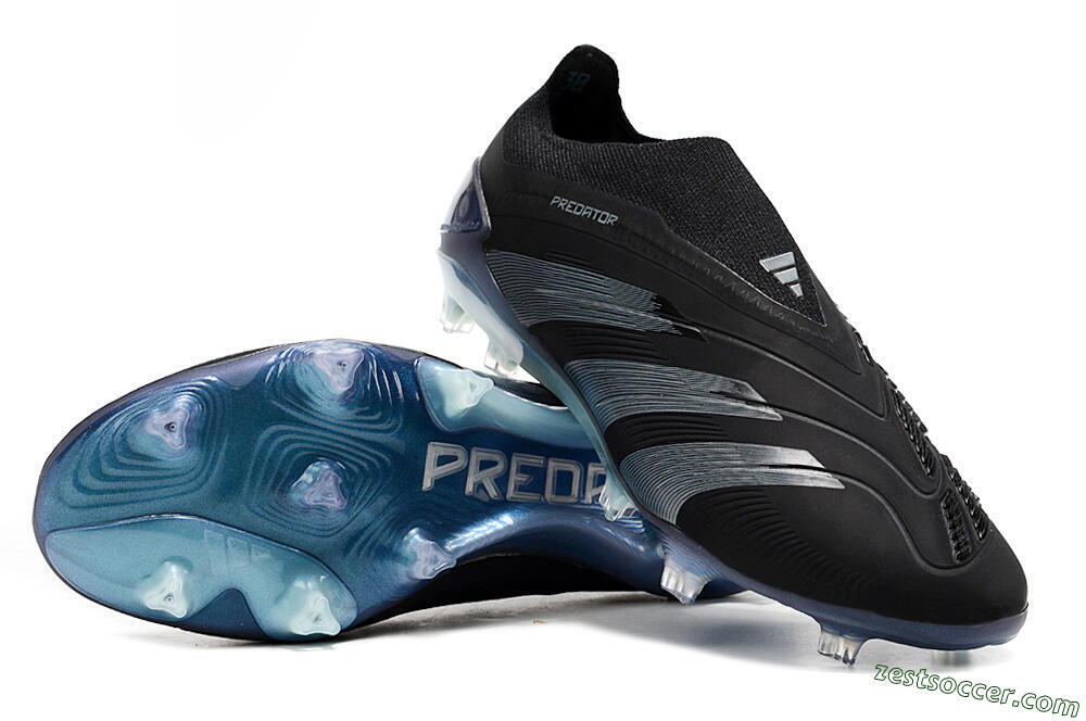 Adidas Predator 24 Elite LL FG Low-Tops Soccer Cleats - Black/Silver/Jade 3
