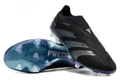 Adidas Predator 24 Elite LL FG Low-Tops Soccer Cleats - Black/Silver/Jade