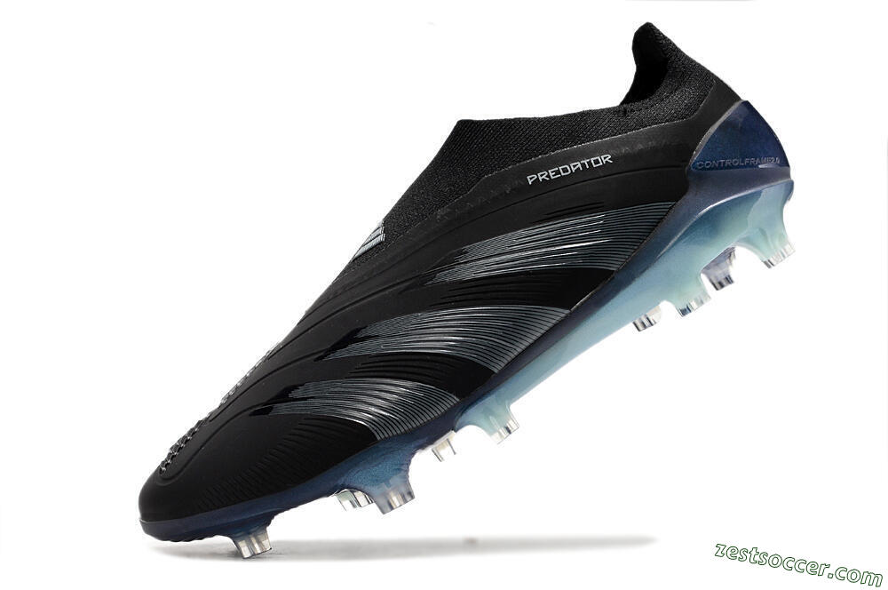 Adidas Predator 24 Elite LL FG Low-Tops Soccer Cleats - Black/Silver/Jade 5