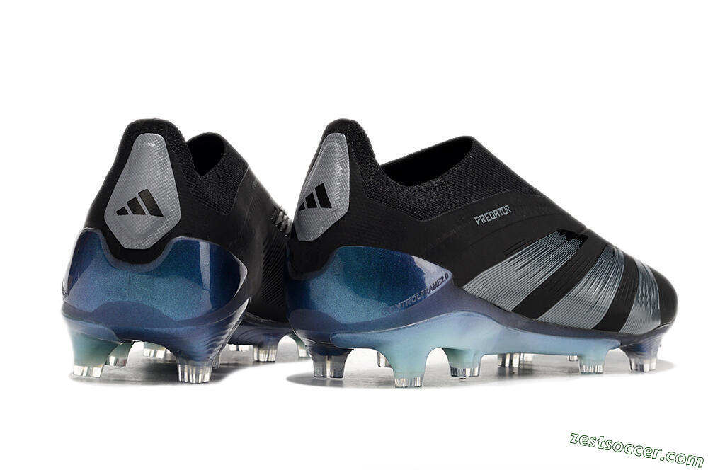 Adidas Predator 24 Elite LL FG Low-Tops Soccer Cleats - Black/Silver/Jade 6