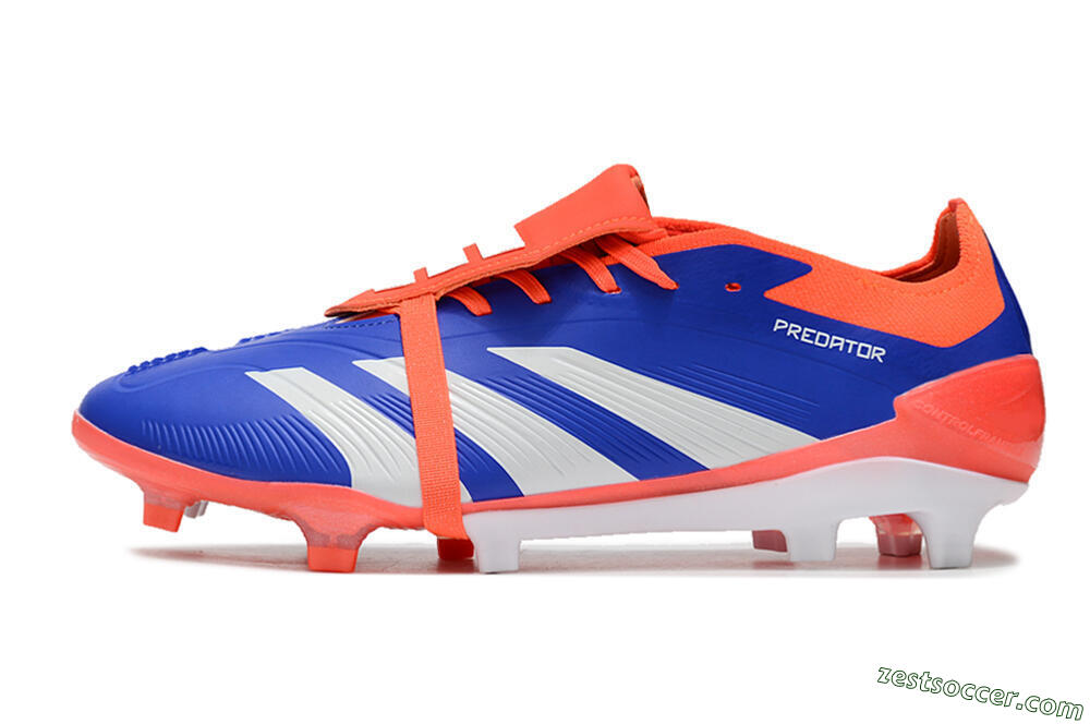 Adidas Predator Elite Foldover Tongue FG Low-Tops Soccer Cleats - Blue/Red/White 2
