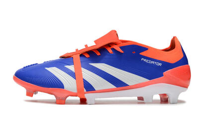Adidas Predator Elite Foldover Tongue FG Low-Tops Soccer Cleats - Blue/Red/White