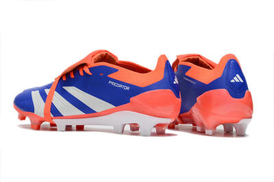 Adidas Predator Elite Foldover Tongue FG Low-Tops Soccer Cleats - Blue/Red/White