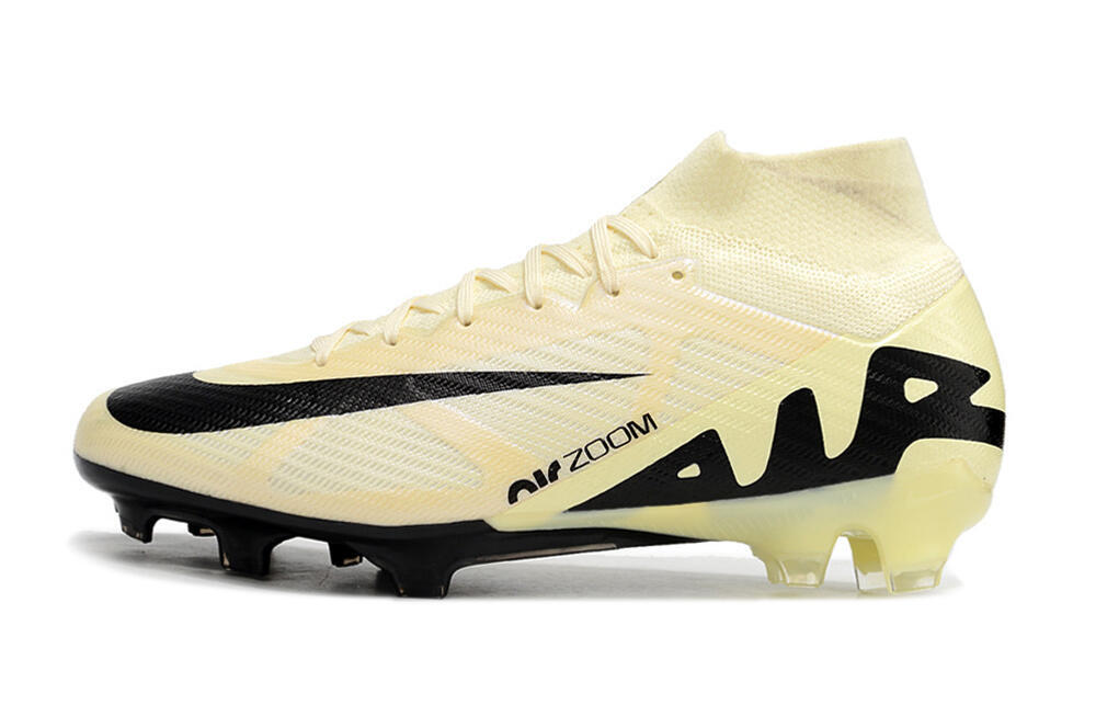 Nike Air Zoom Mercurial Superfly 9 Elite FG High-Tops Soccer Cleats - Beige/Black 2