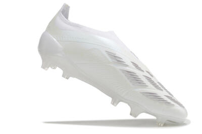 Adidas Predator Elite Laceless FG Low-Tops Soccer Cleats - White/Silver