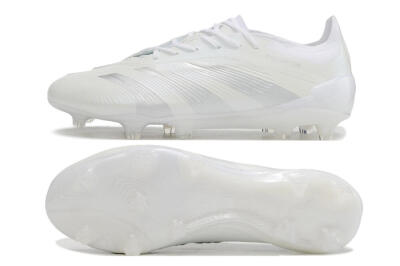 Adidas Predator Elite FG Low-Tops Soccer Cleats - White/Silver