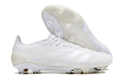 Adidas Predator Elite FG Low-Tops Soccer Cleats - White/Silver