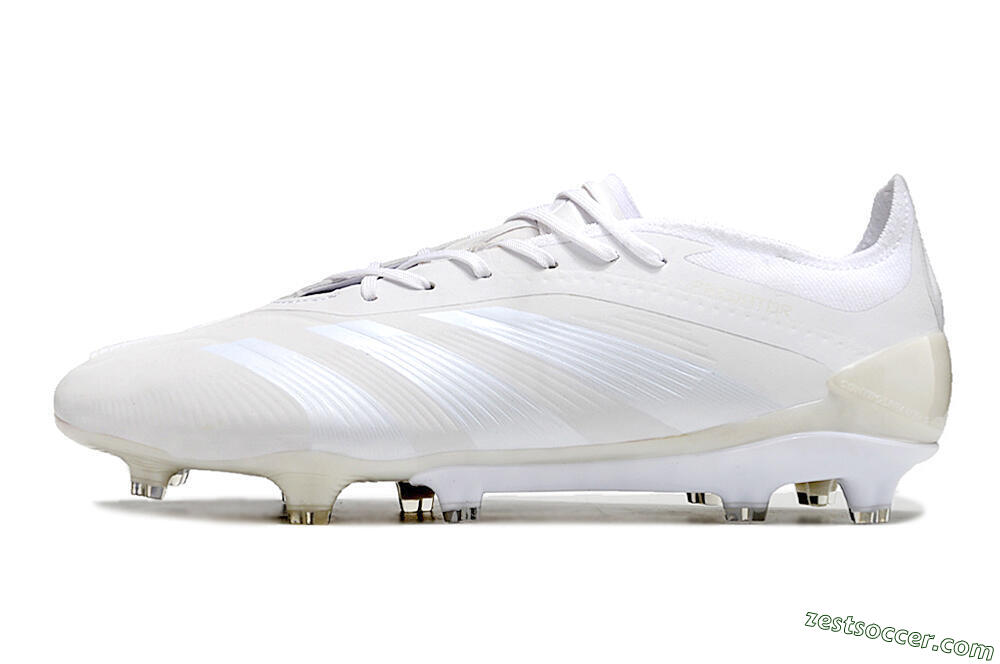 Adidas Predator Elite FG Low-Tops Soccer Cleats - White/Silver 2
