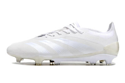 Adidas Predator Elite FG Low-Tops Soccer Cleats - White/Silver