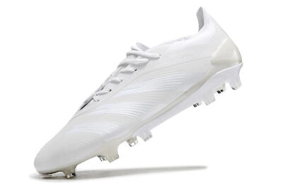 Adidas Predator Elite FG Low-Tops Soccer Cleats - White/Silver