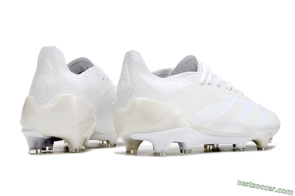 Adidas Predator Elite FG Low-Tops Soccer Cleats - White/Silver 6