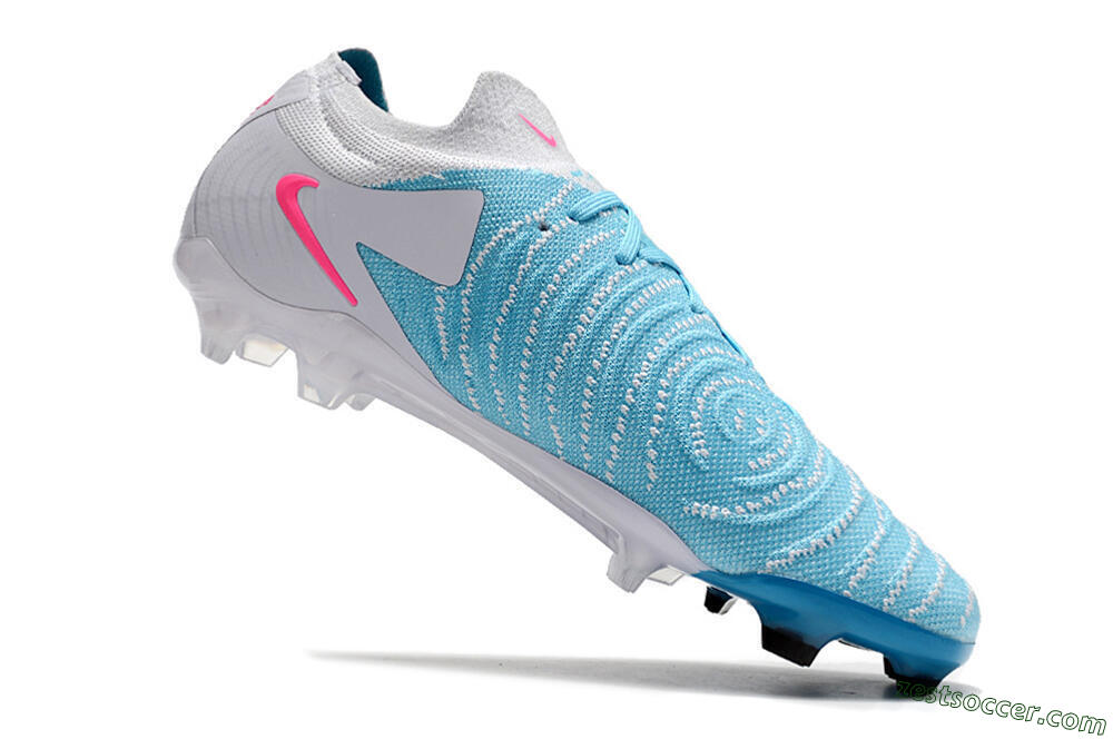 Nike Phantom Luna Elite NU FG Low-Tops Soccer Cleats - Blue/White/Pink 4