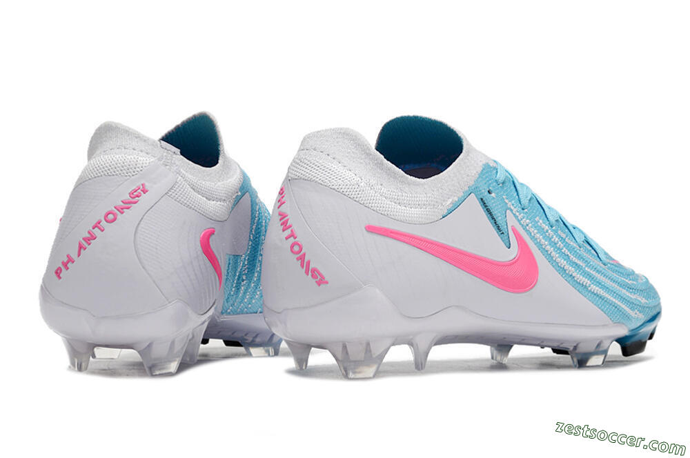Nike Phantom Luna Elite NU FG Low-Tops Soccer Cleats - Blue/White/Pink 6
