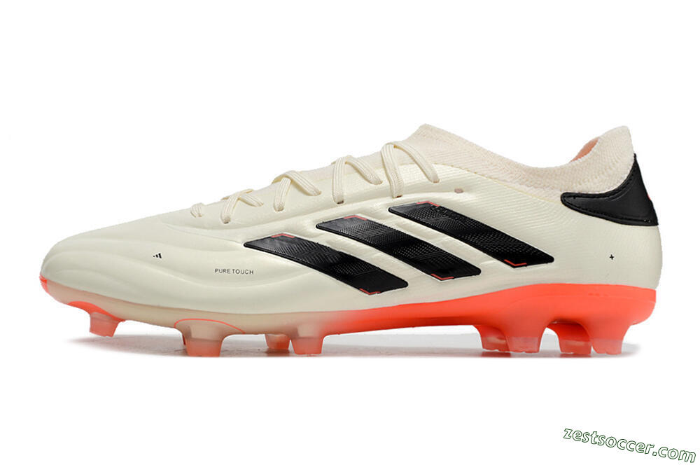 Adidas Copa Pure 2+ FG Low-Tops Soccer Cleats - Beige/Black/Red 2