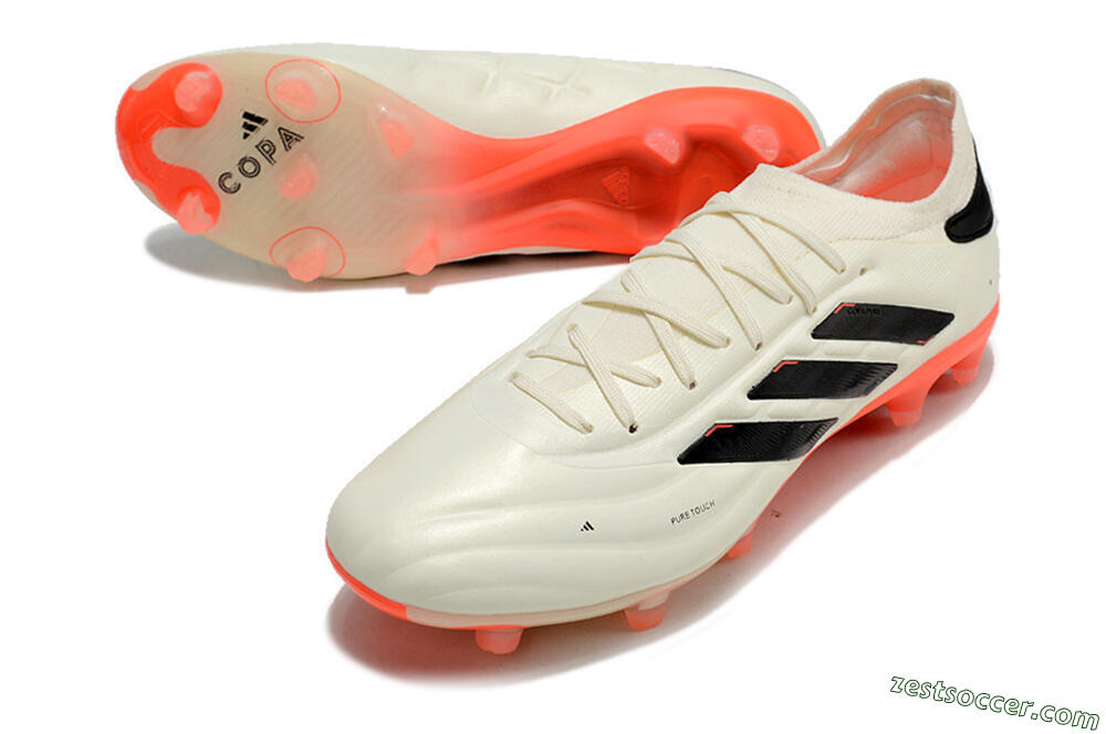 Adidas Copa Pure 2+ FG Low-Tops Soccer Cleats - Beige/Black/Red 3