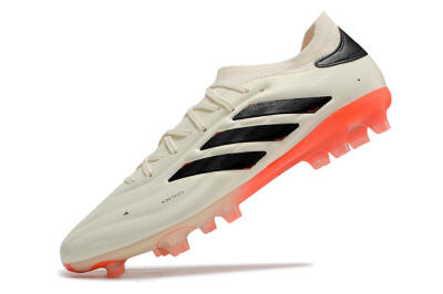 Adidas Copa Pure 2+ FG Low-Tops Soccer Cleats - Beige/Black/Red