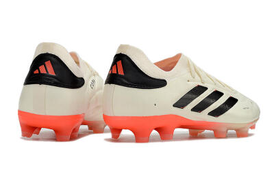 Adidas Copa Pure 2+ FG Low-Tops Soccer Cleats - Beige/Black/Red