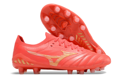 Mizuno Morelia Neo 3 FG Low-Tops Soccer Cleats - Red/Yellow