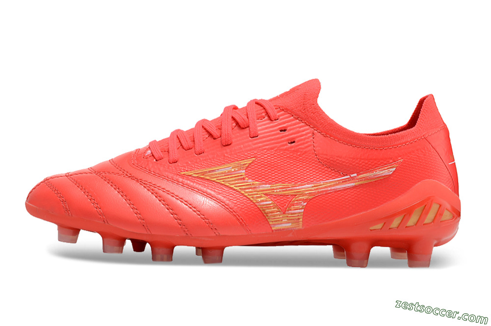 Mizuno Morelia Neo 3 FG Low-Tops Soccer Cleats - Red/Yellow 2