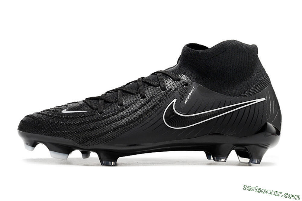 Nike Phantom Luna Elite FG High-Tops Soccer Cleats - Black/White/Blue 2