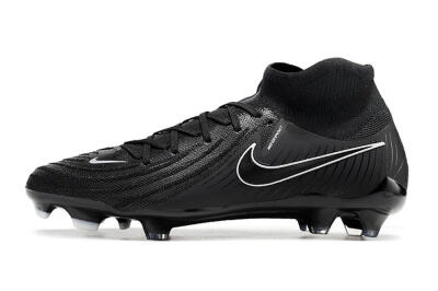 Nike Phantom Luna Elite FG High-Tops Soccer Cleats - Black/White/Blue