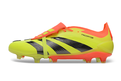 Adidas Predator Elite Foldover Tongue FG Low-Tops Soccer Cleats - Yellow/Black/Red