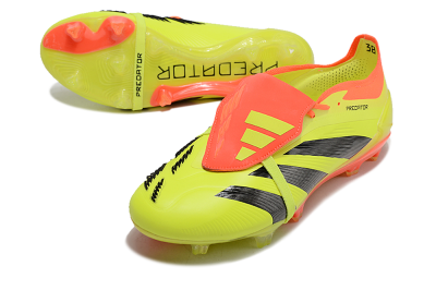 Adidas Predator Elite Foldover Tongue FG Low-Tops Soccer Cleats - Yellow/Black/Red