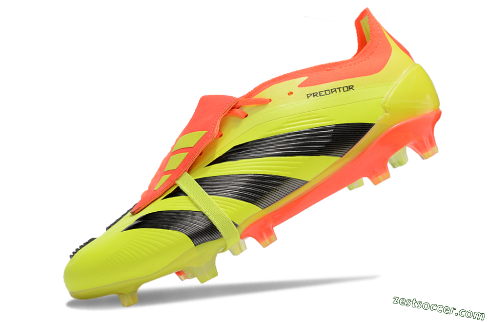 Adidas Predator Elite Foldover Tongue FG Low-Tops Soccer Cleats - Yellow/Black/Red 5