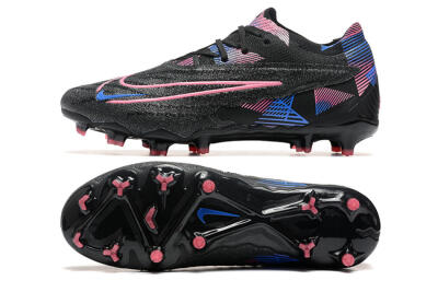 Nike Phantom GX Elite FG Low-Tops Soccer Cleats - Black/Pink/Blue