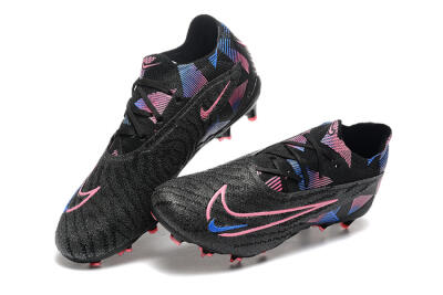 Nike Phantom GX Elite FG Low-Tops Soccer Cleats - Black/Pink/Blue
