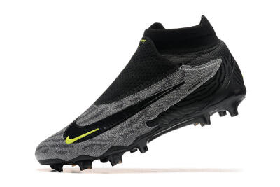 Nike Phantom GX Elite FG High-Tops Soccer Cleats - Black/Grey/Yellow