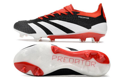 Adidas Predator Accuracy+ FG Low-Tops Soccer Cleats - Black/White/Red