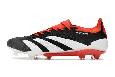 Adidas Predator Accuracy+ FG Low-Tops Soccer Cleats - Black/White/Red