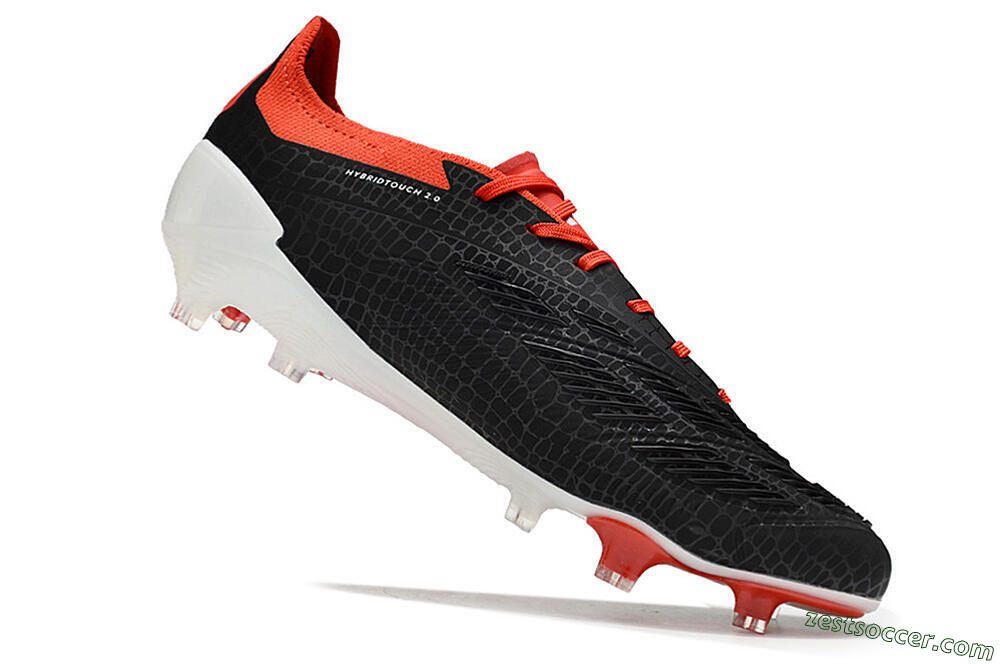 Adidas Predator Accuracy+ FG Low-Tops Soccer Cleats - Black/White/Red 4