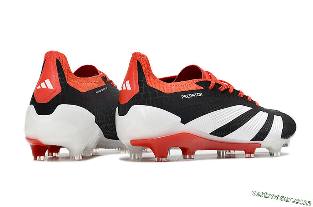 Adidas Predator Accuracy+ FG Low-Tops Soccer Cleats - Black/White/Red 6