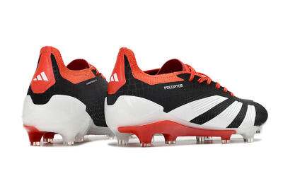 Adidas Predator Accuracy+ FG Low-Tops Soccer Cleats - Black/White/Red